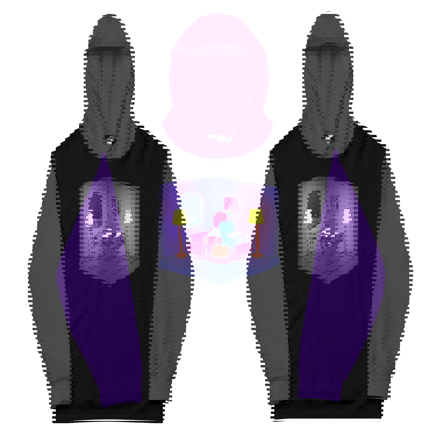 Dinosaur Couch Hoodie - Soft & Comfortable Unisex Pullover