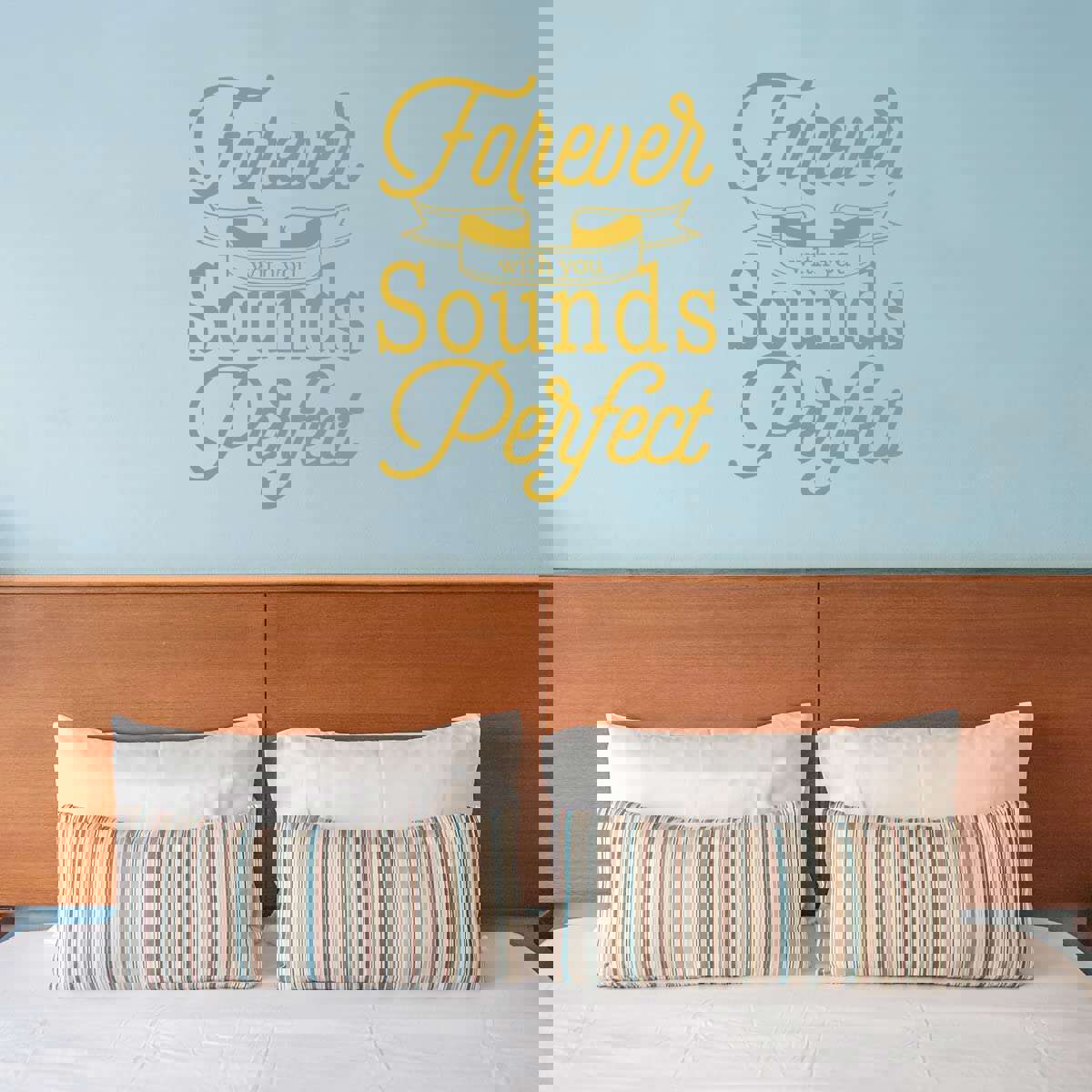 Forever with You Sounds Perfect Wall Decal Love Quotes Decor