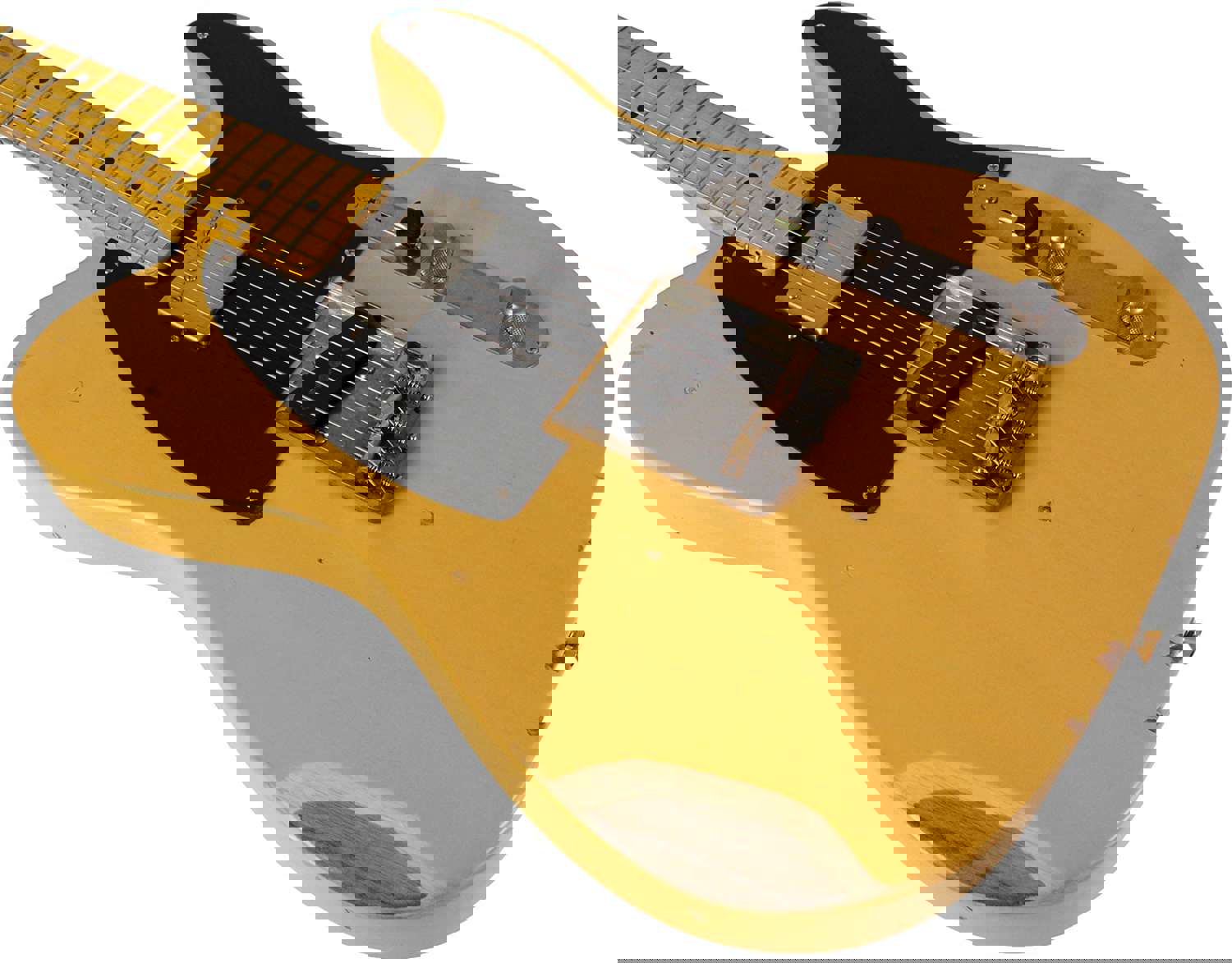 Nash T-52 Guitar, Butterscotch Blonde, Humbucker, Medium Aging