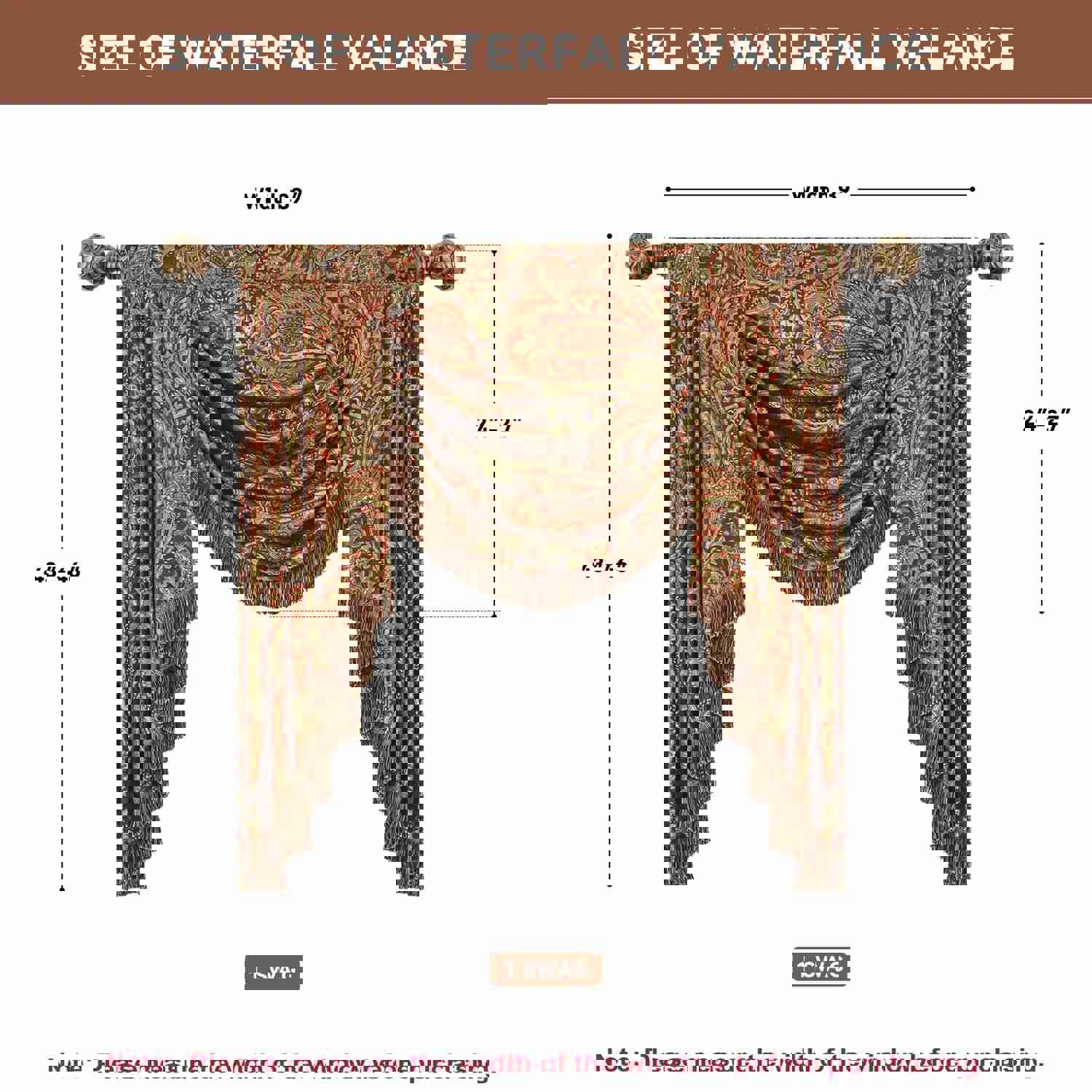 Twilight Swag Valance - Elegant Paisley Pattern Window Treatment