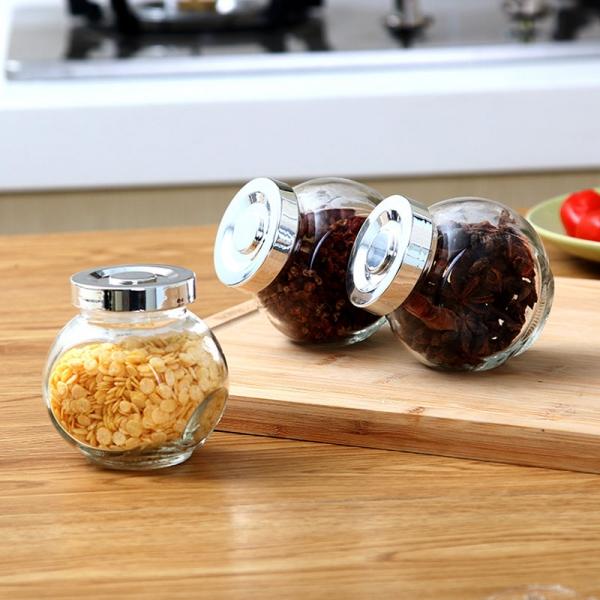 4pcs 180ML Transparent Multifunctional Food Seasoning Storage Jar