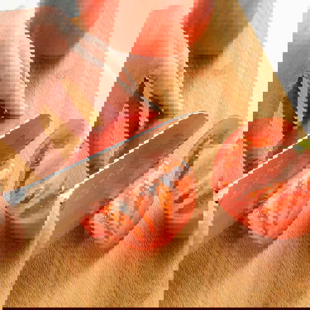 Yasuda Cutlery YS900 Gentoretsu Swedish Steel Santoku Knife, 7.1 inches (180 mm)