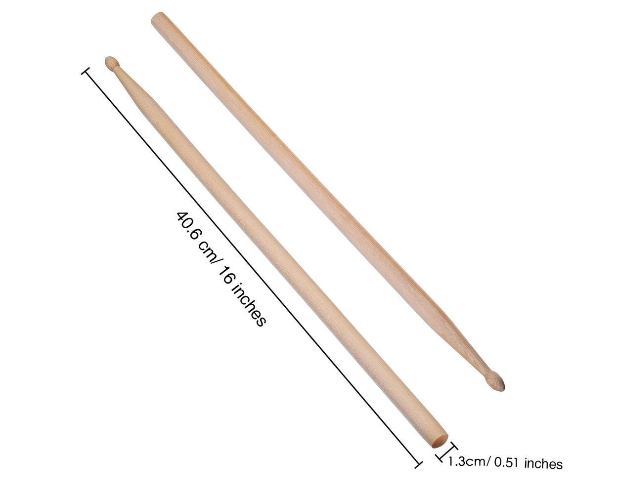 3 Pairs 5A Maple Wood Drum Sticks for Beginners and Professionals