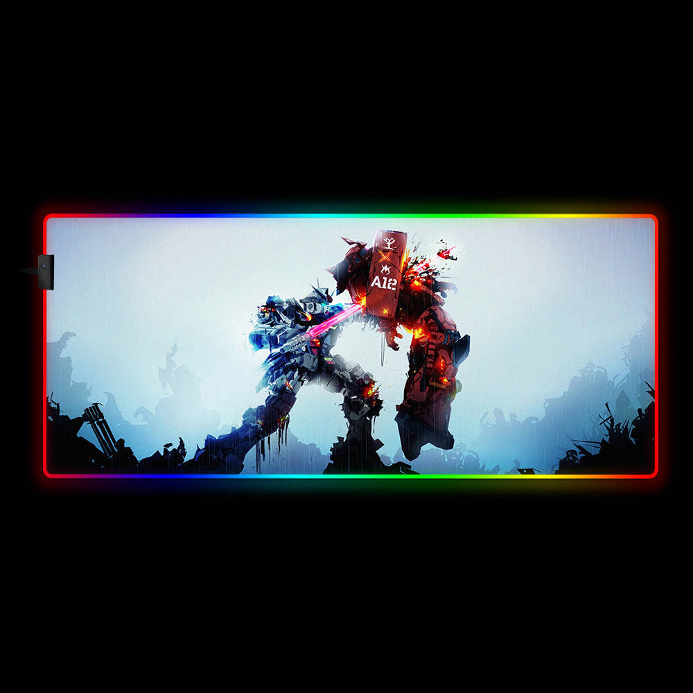 Backstab Design RGB Gaming Mouse Pad with LED Lights, Large Size for Gamers