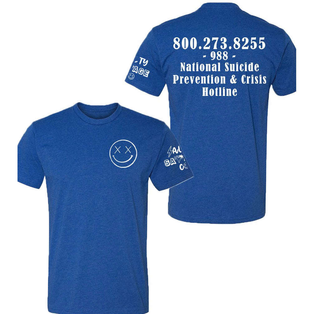 Salty Savage Unisex Mental Health Suicide Awareness Tee | National Suicide Prevention & Crisis Hotline