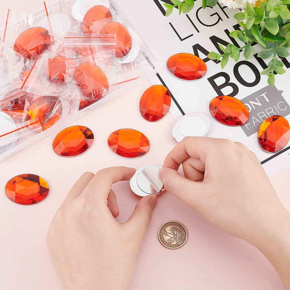 Craspire 30pcs Self-Adhesive Acrylic Rhinestone Stickers for DIY Decoration and Crafts