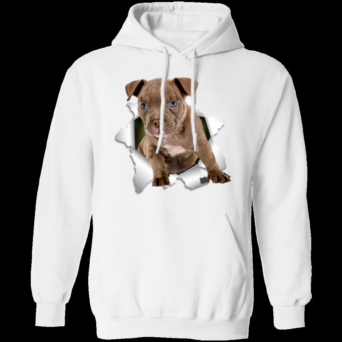 PITBULL 3D LADIES Pullover Hoodie - 8 oz Unisex Hoodie with Digital Print