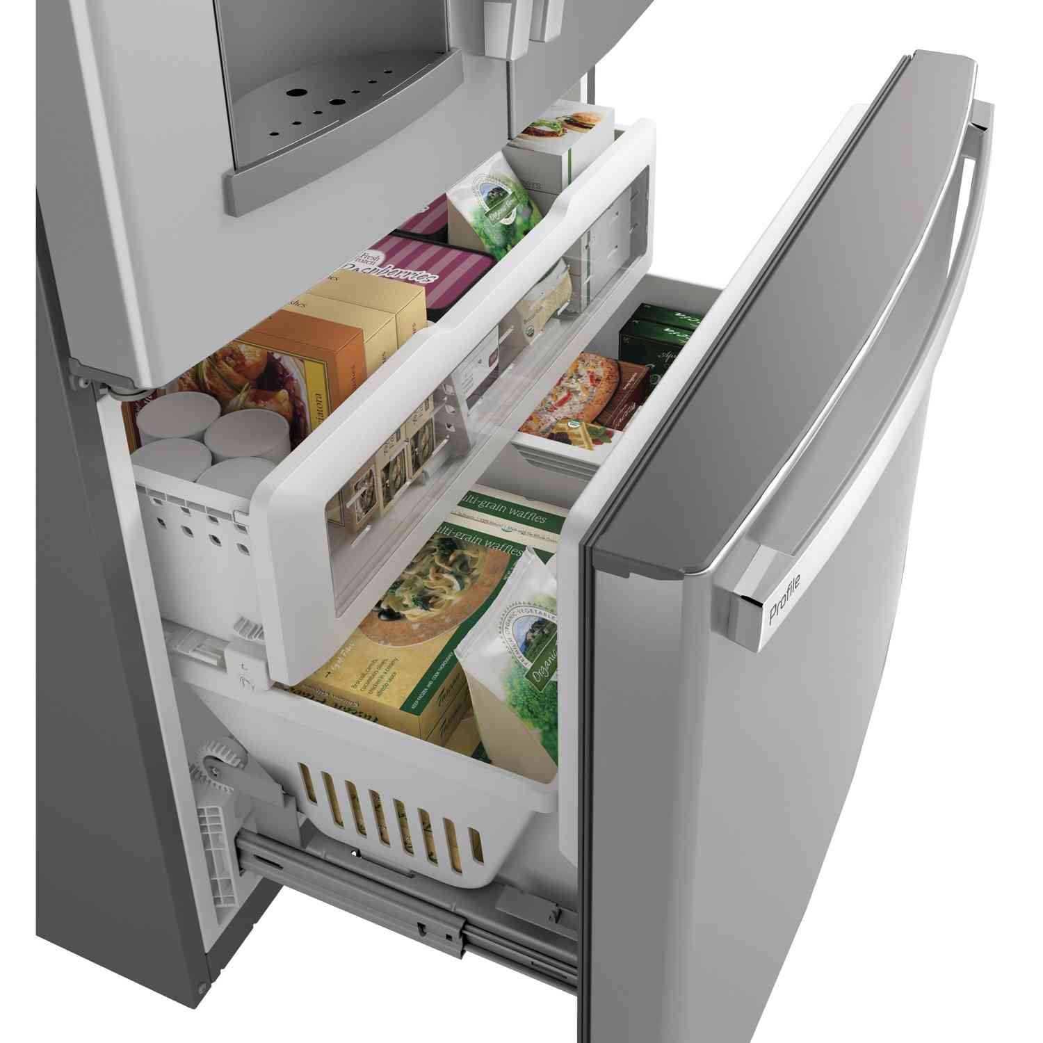 GE Profile 36-inch Counter-Depth French 3-Door Refrigerator with External Water and Ice Dispenser