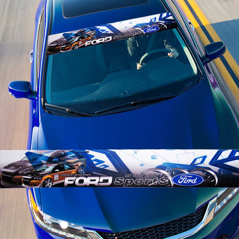 Premium FORD SPORTS FORD RACING Car Window Windshield Vinyl Banner Decal Sticker