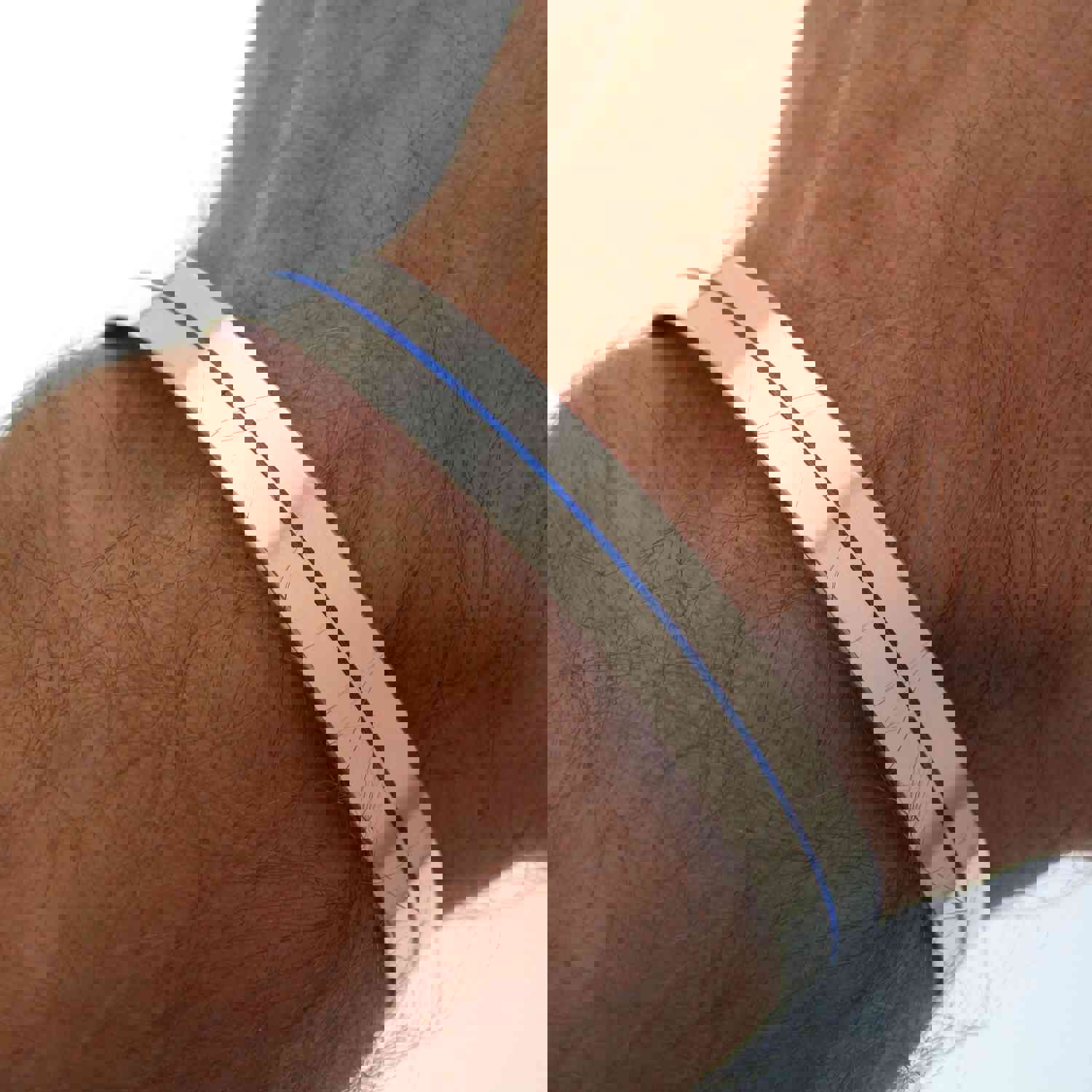 Thin Blue Line Sterling Silver Cuff Bracelet - Adjustable Police Officer Gift