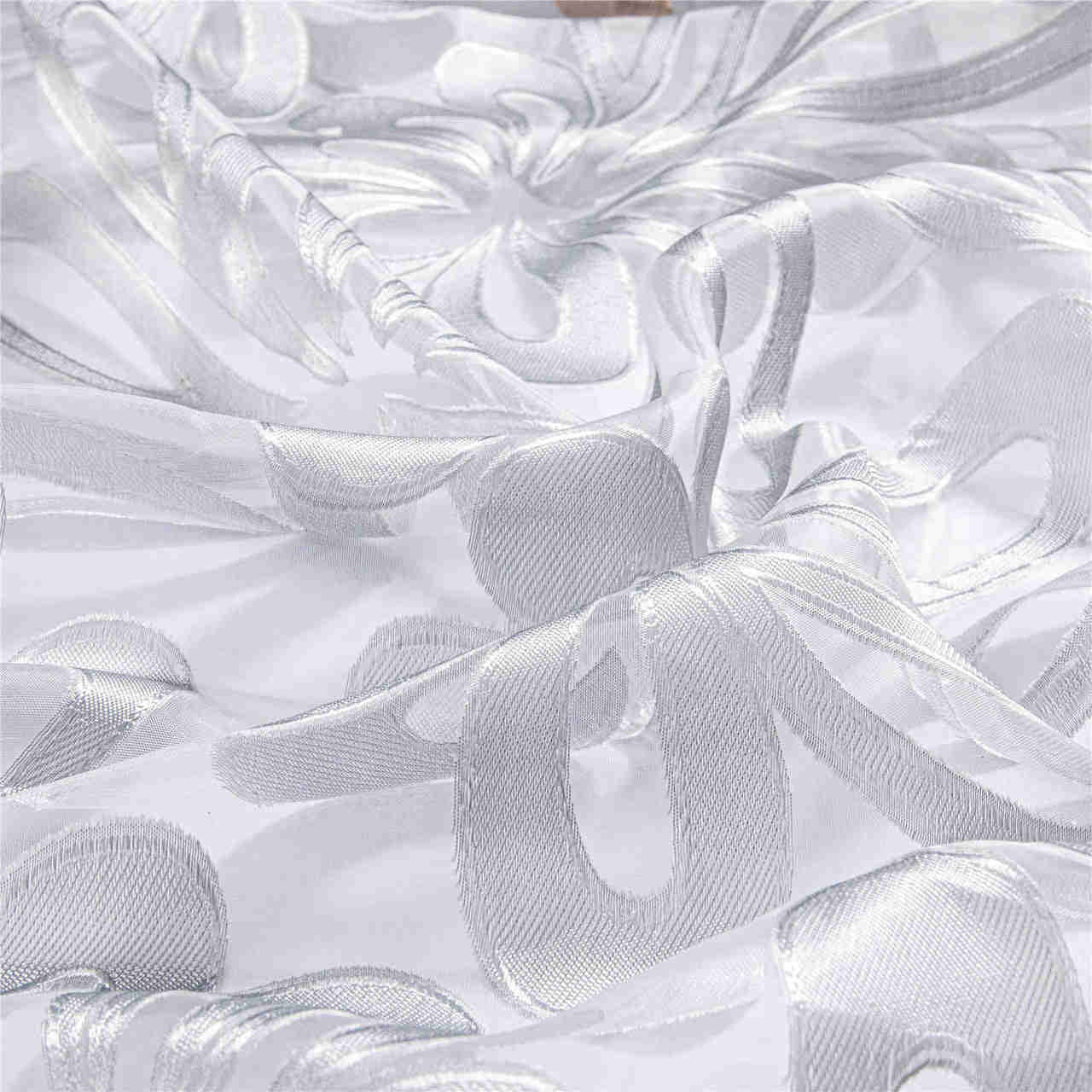 Sheer Curtain Panel White Window Treatments - Dolce Mela - Hamburg 60x100H