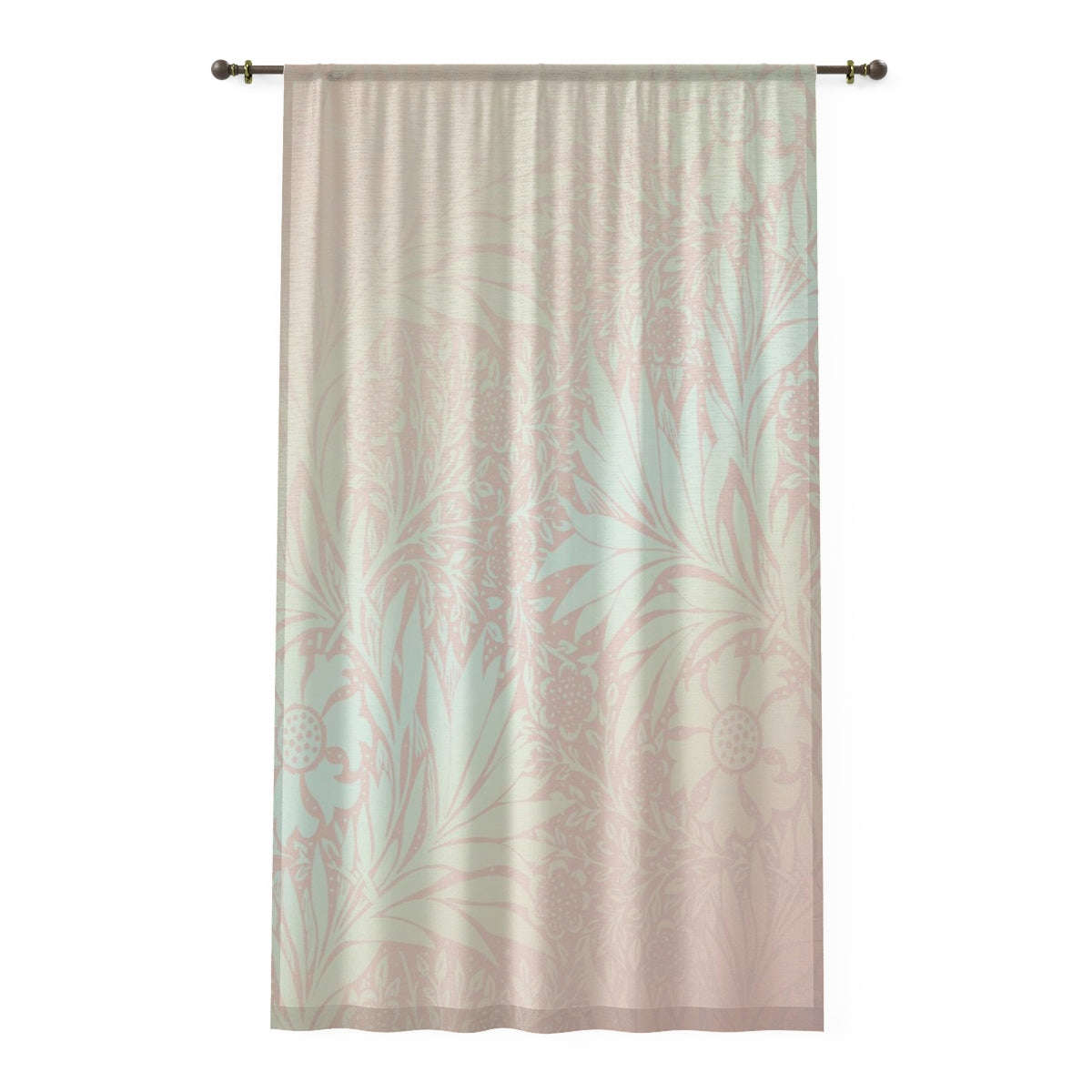 ROSE BROCADE FLOWER - SHEER Window Curtain