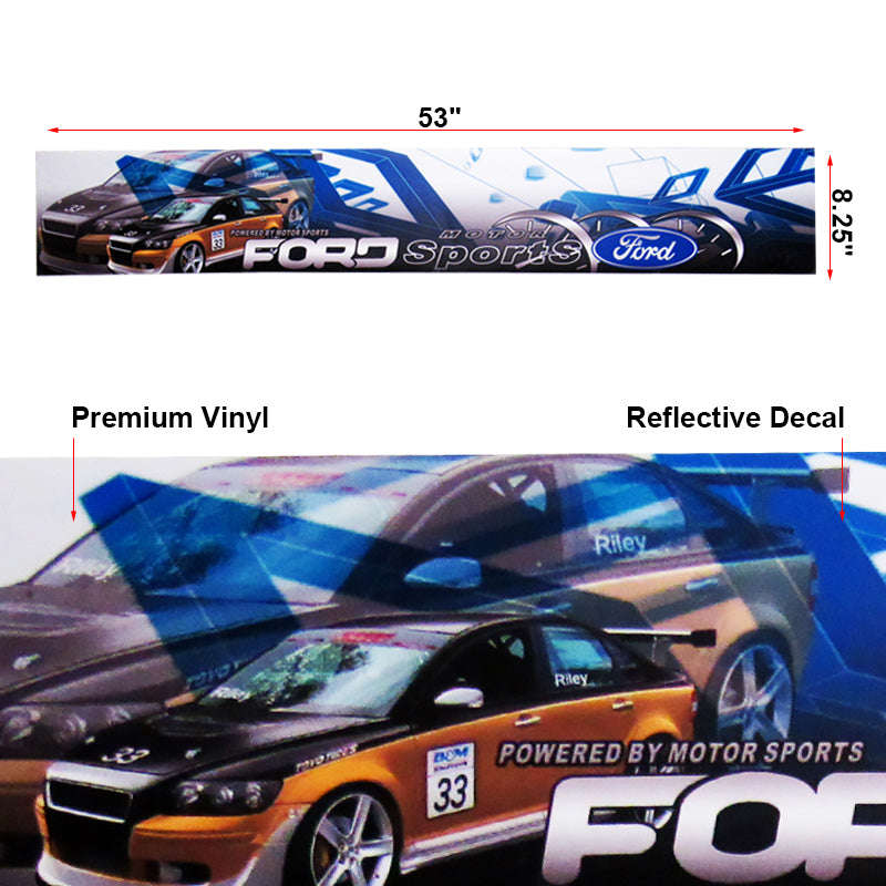 Premium FORD SPORTS FORD RACING Car Window Windshield Vinyl Banner Decal Sticker