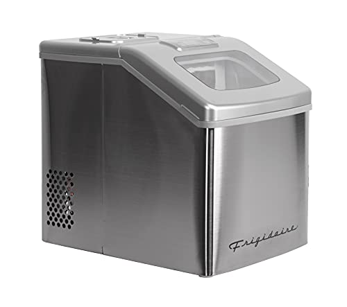 FRIGIDAIRE EFIC452-SS 40 Lbs Extra Large Clear Ice Maker, Stainless Steel, Makes Square Ice