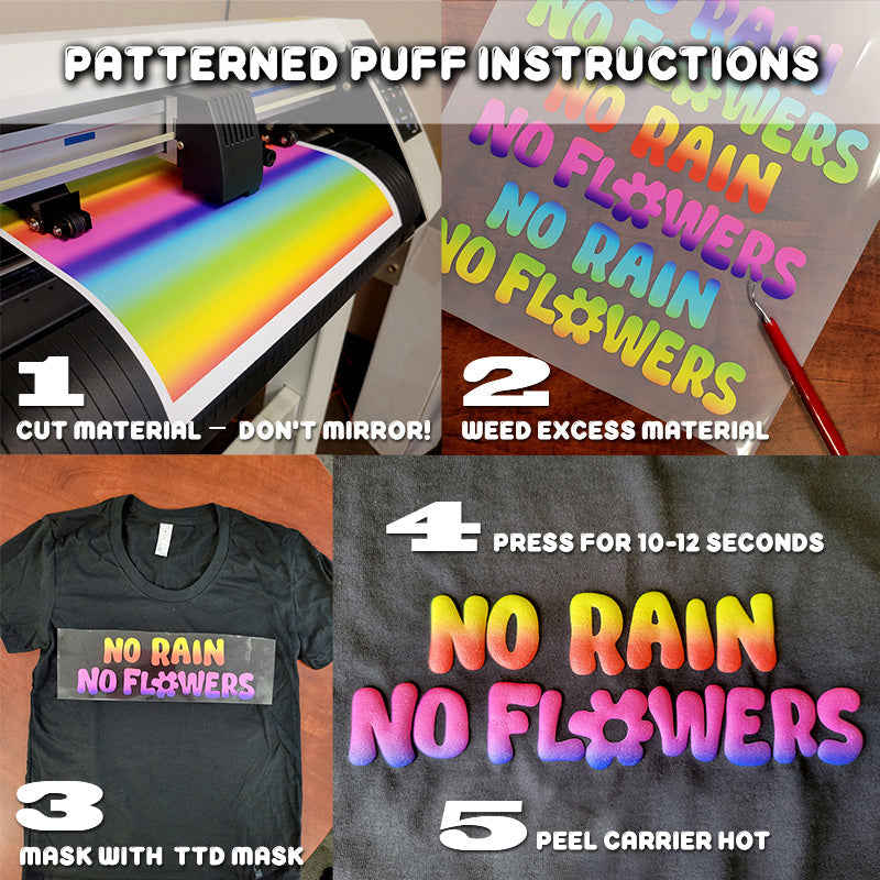 Puff Patterned Heat Transfer Vinyl for Food & Drinks (18.5 x 12)