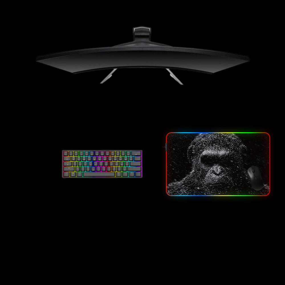 Ape Design RGB Gaming Mouse Pad with LED Strip for Enhanced Gaming Experience