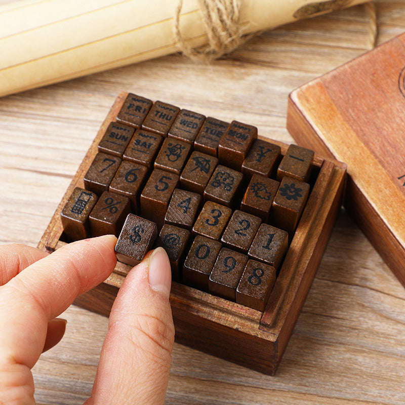 Wood Retro DIY Journal Decoration Stamp