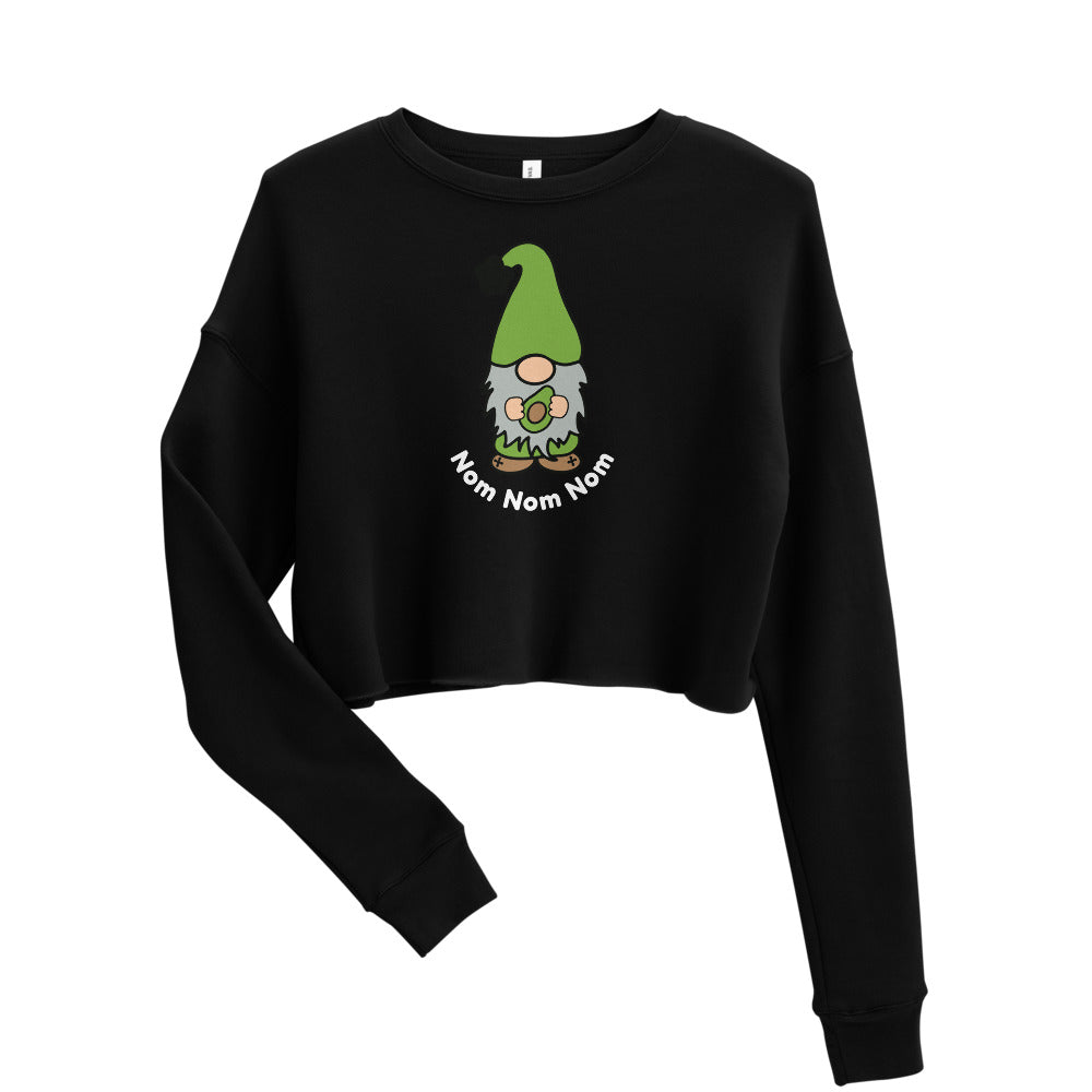 Gnome Avocado Crop Sweatshirt