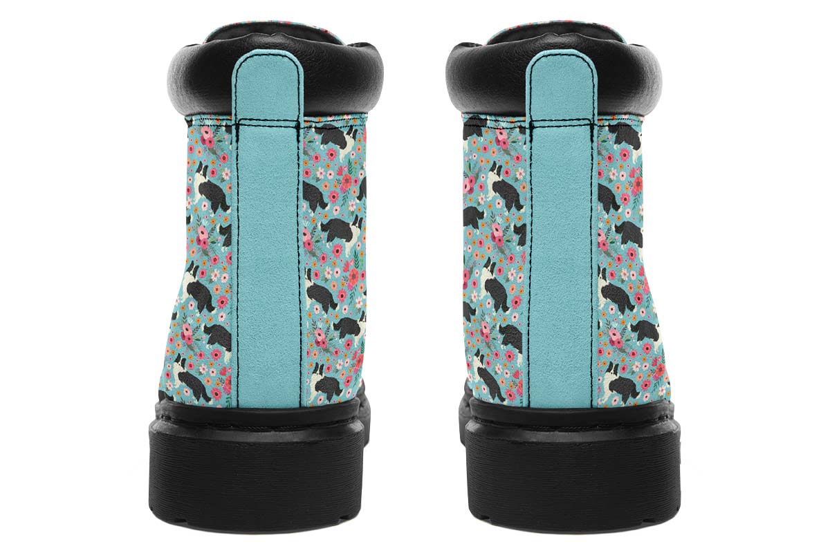 Border Collie Flower Classic Vibe Boots