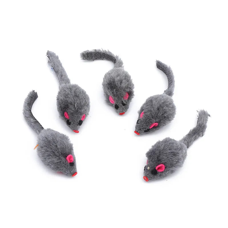 5Pcs Plush Catmint Simulation Mouse Interactive Cat Toy with Catnip for Kittens