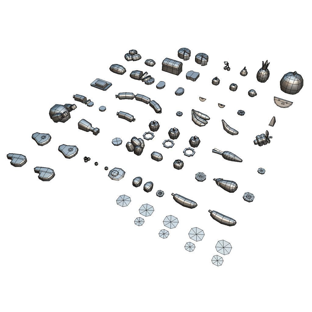 Low Poly Food Set - Proto Series