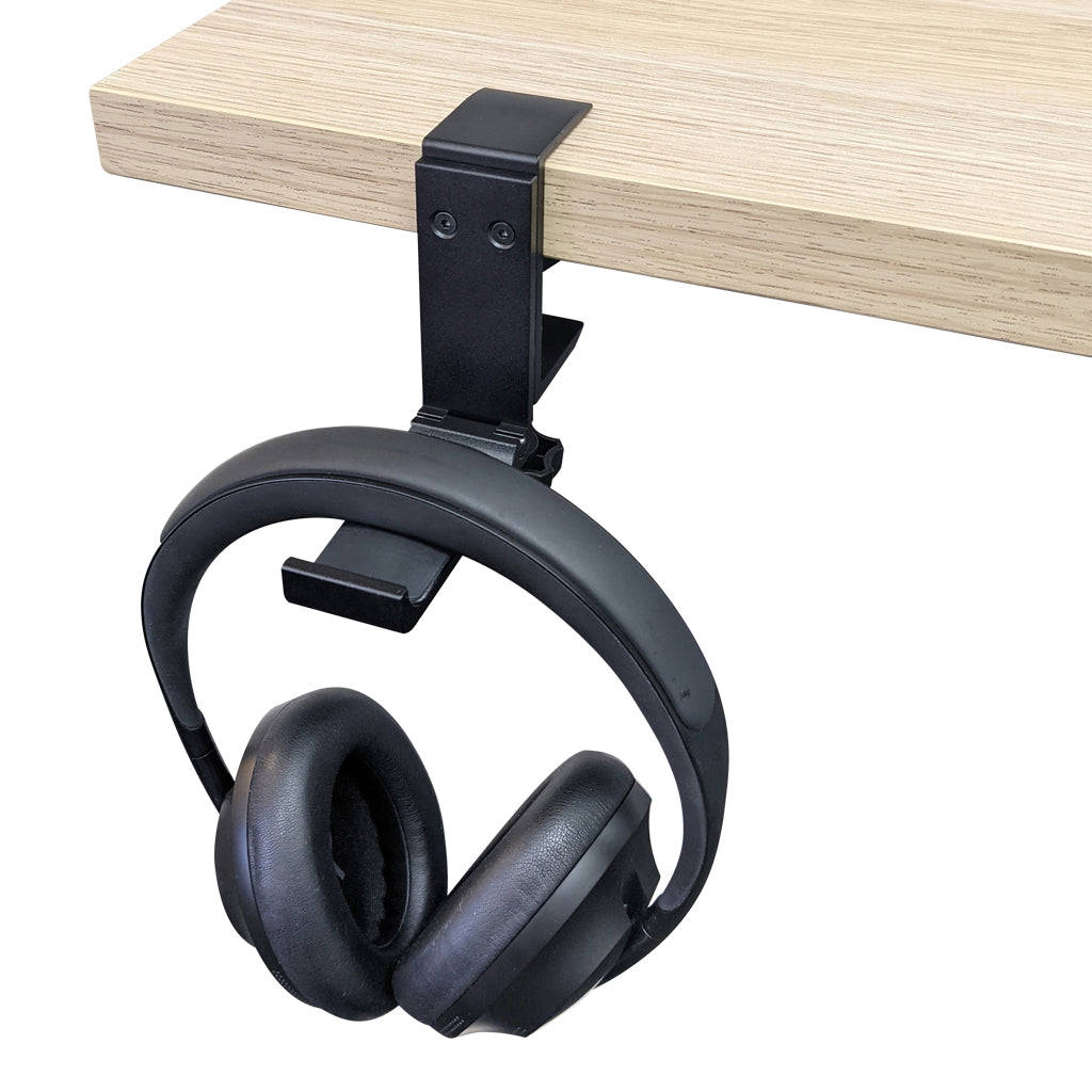 Desky Foldable Headphone Hook - Space-Saving Under-Desk Organizer
