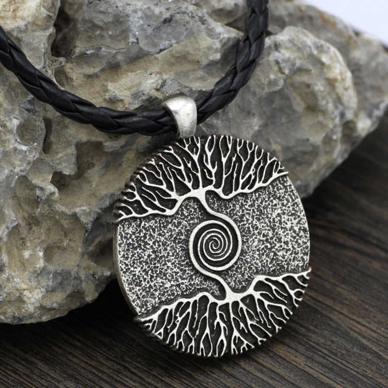 Vikings Amulet The Tree of Life Nordic Talisman Pendant Necklace Chain Necklace