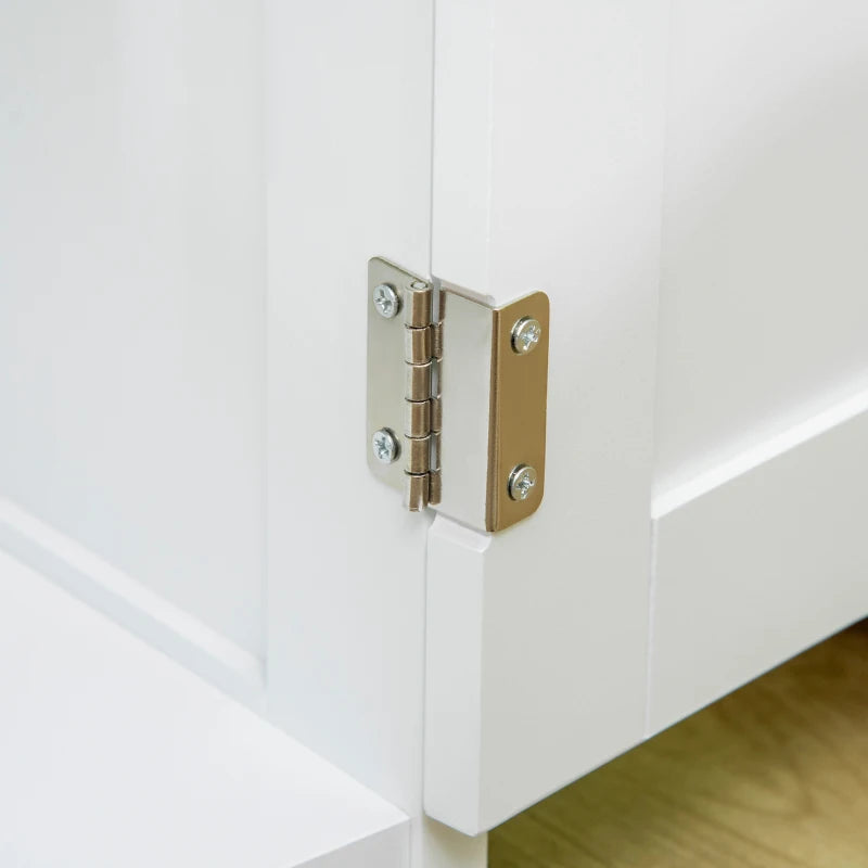 PawHut Adjustable Cat Litter Box Enclosure with Magnetic Doors - Multi-Functional Side Table for Indoor Use