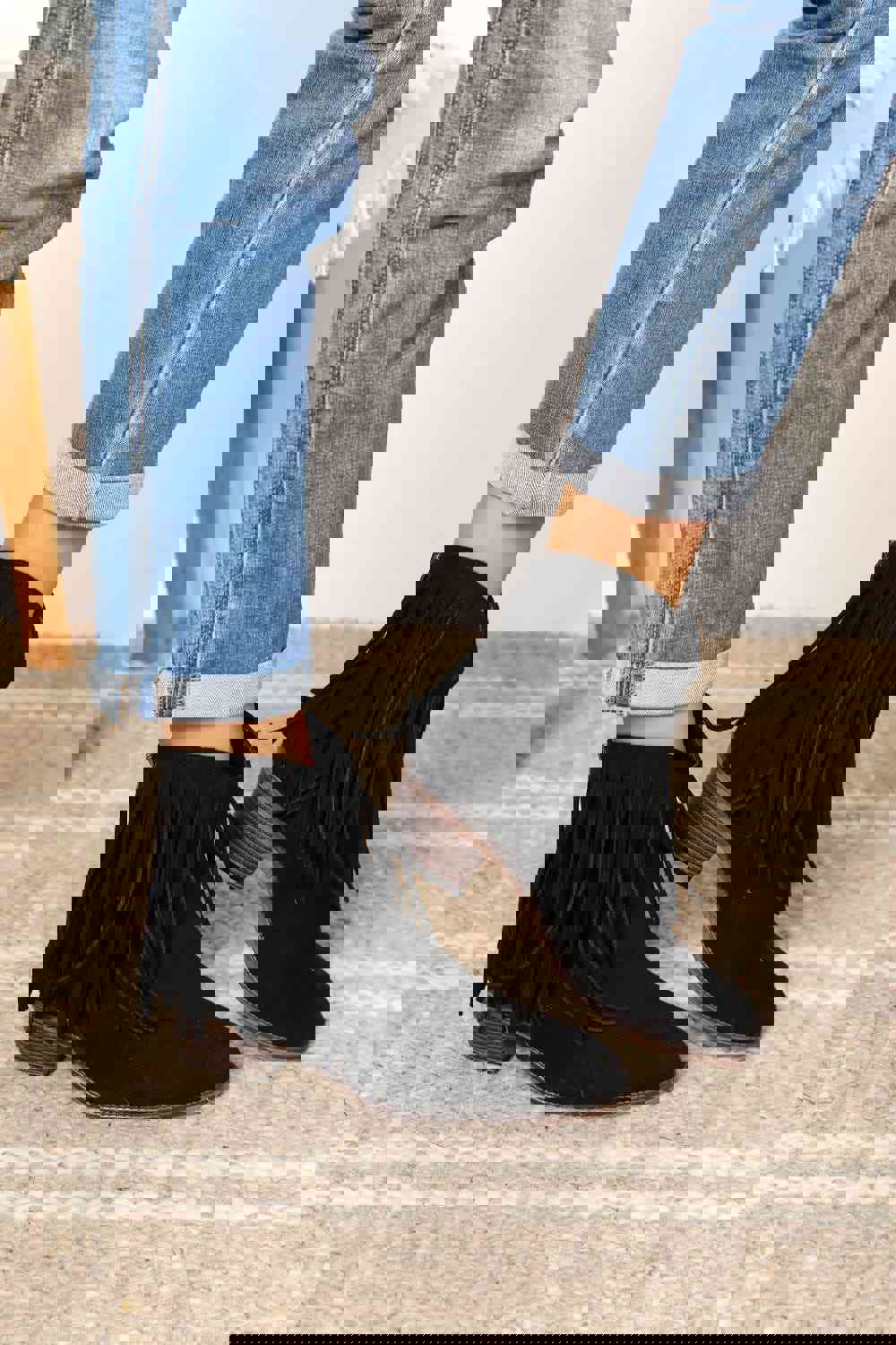 Legend Womens Fringe Cowboy Western Ankle Boots