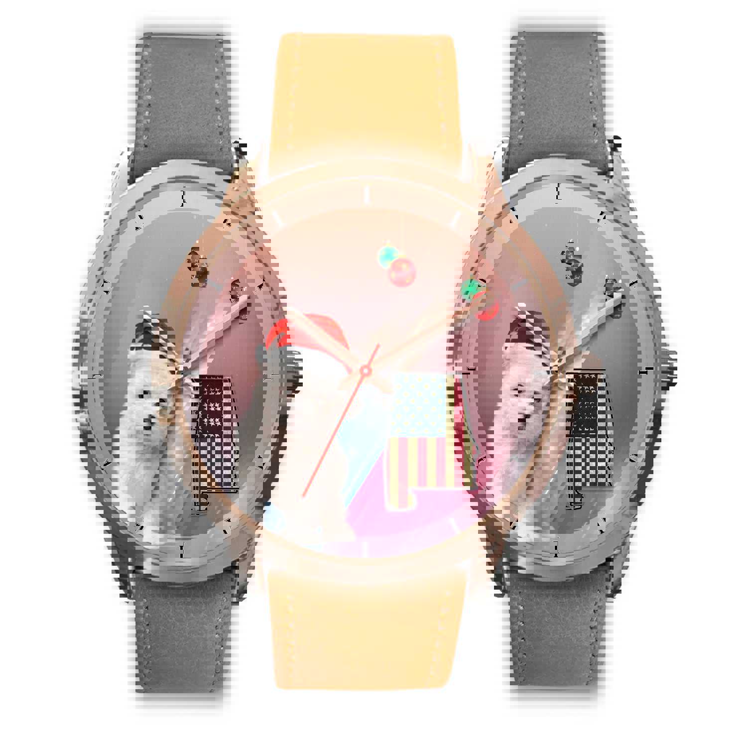 Cute Maltese Dog Alabama Christmas Special Wrist Watch
