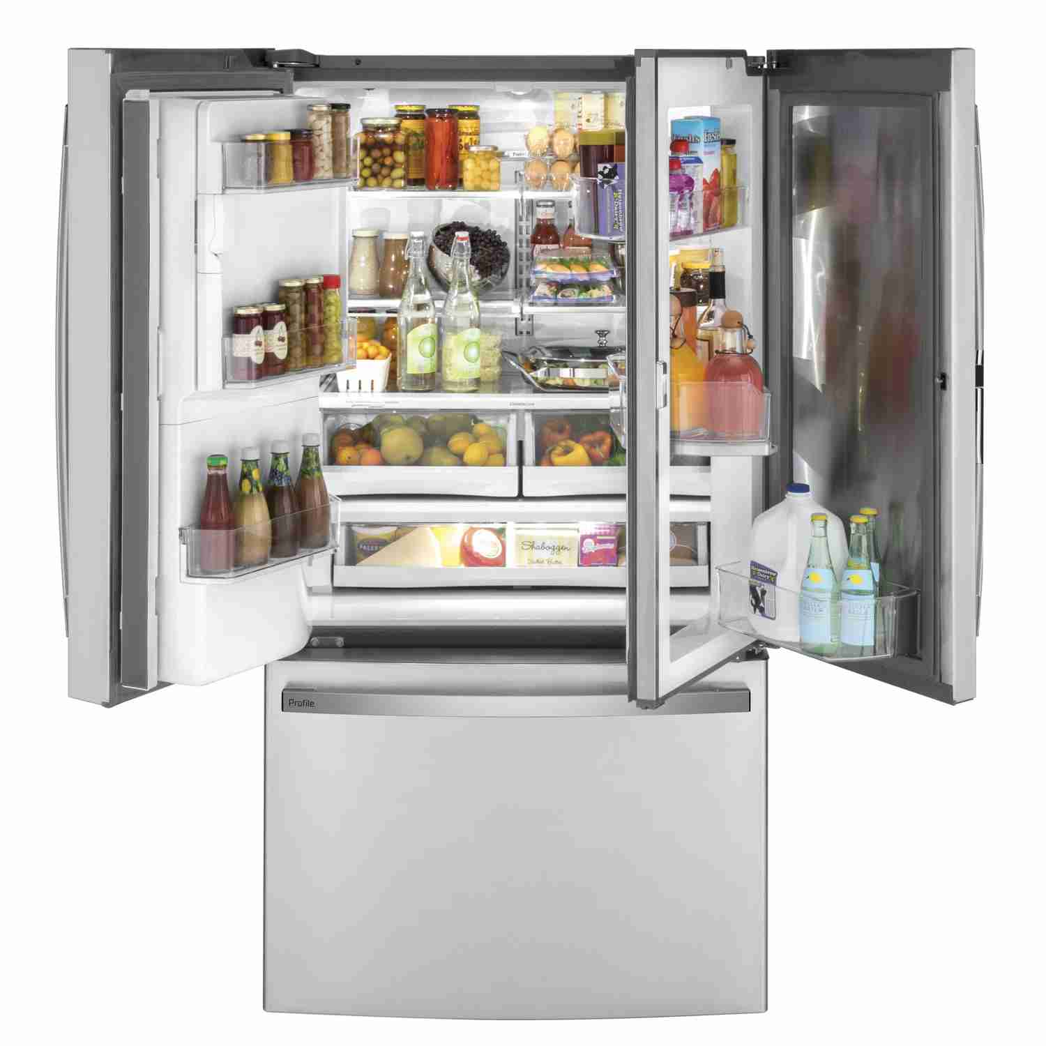 GE Profile 36-inch Counter-Depth French 3-Door Refrigerator with External Water and Ice Dispenser