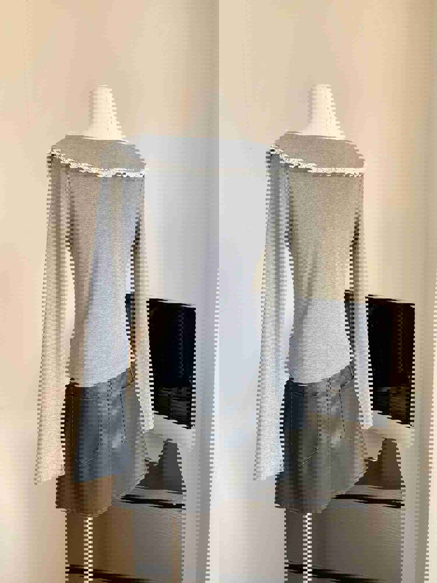 Nukty Fashion Square Neck Spliced Loose Casual Sweater for Women - Autumn Winter Oversized Pullover