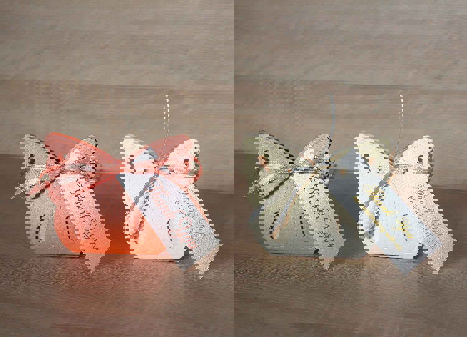 40pcs Gold Wedding Favor Boxes - Butterfly Themed Party Gift Boxes
