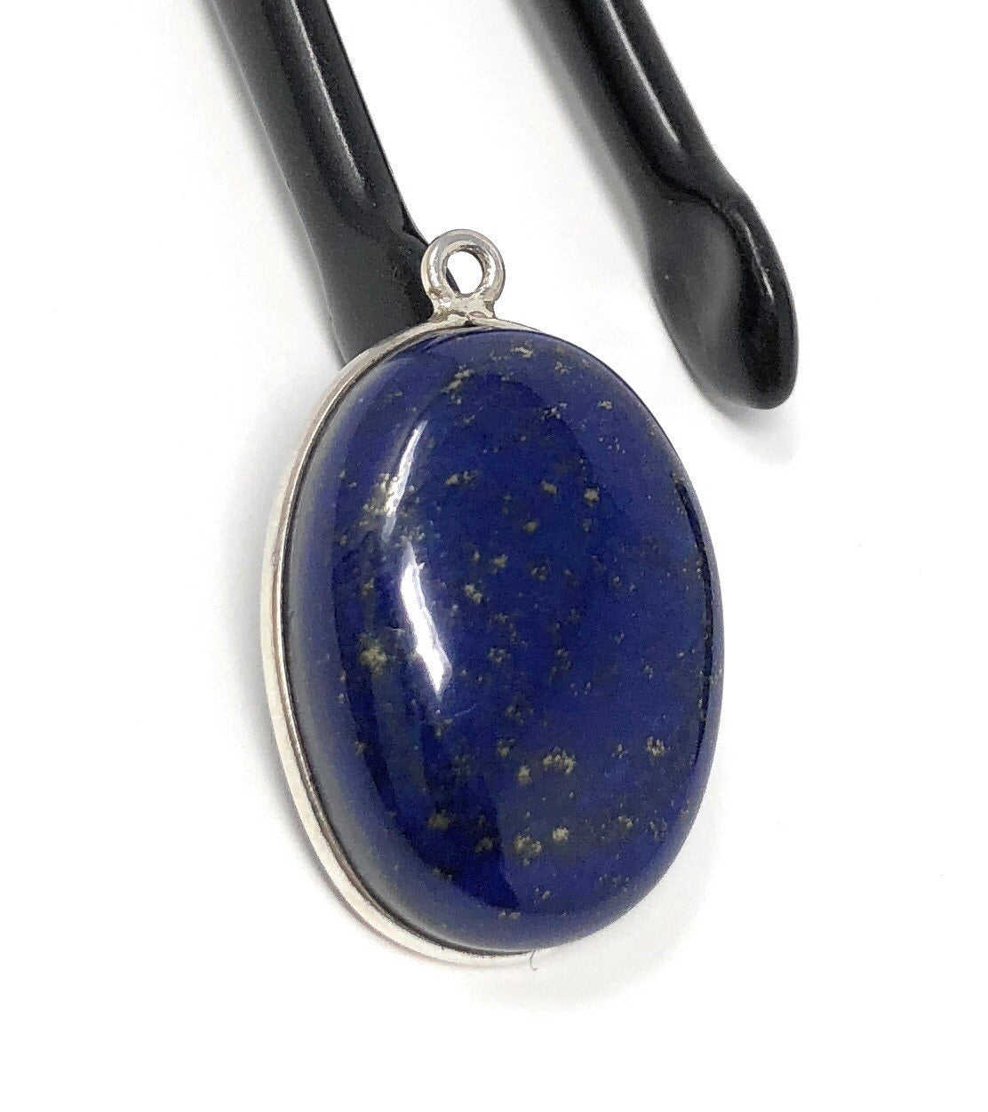 Sterling Silver Lapis Lazuli Charm for DIY Jewelry Making - 26x17x7mm