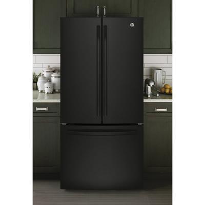 GE 33-inch, 24.8 cu. ft. French 3-Door Refrigerator with Ice and Water Dispenser
