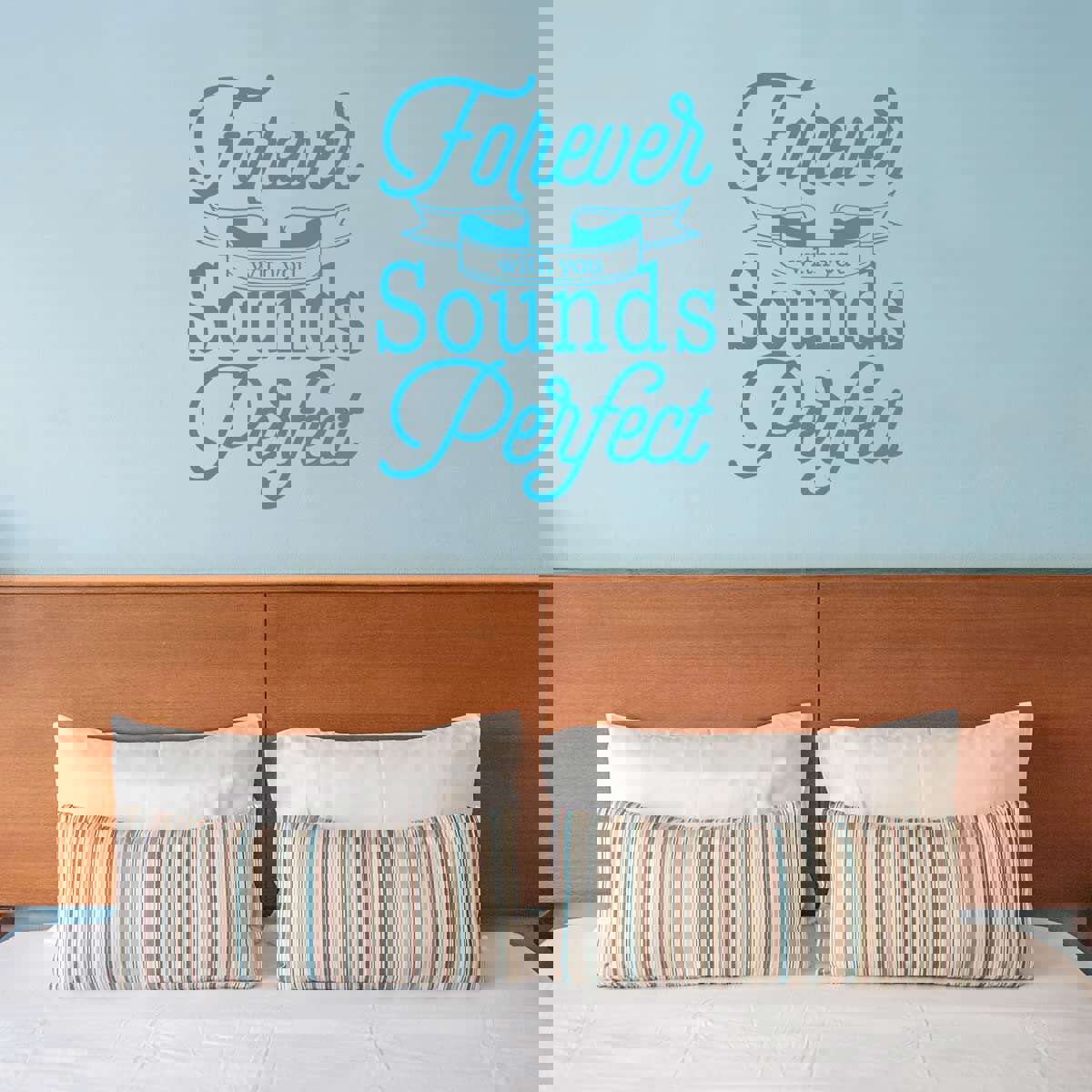 Forever with You Sounds Perfect Wall Decal Love Quotes Decor