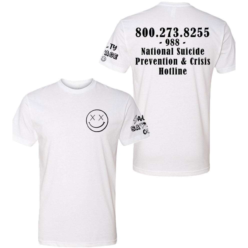 Salty Savage Unisex Mental Health Suicide Awareness Tee | National Suicide Prevention & Crisis Hotline