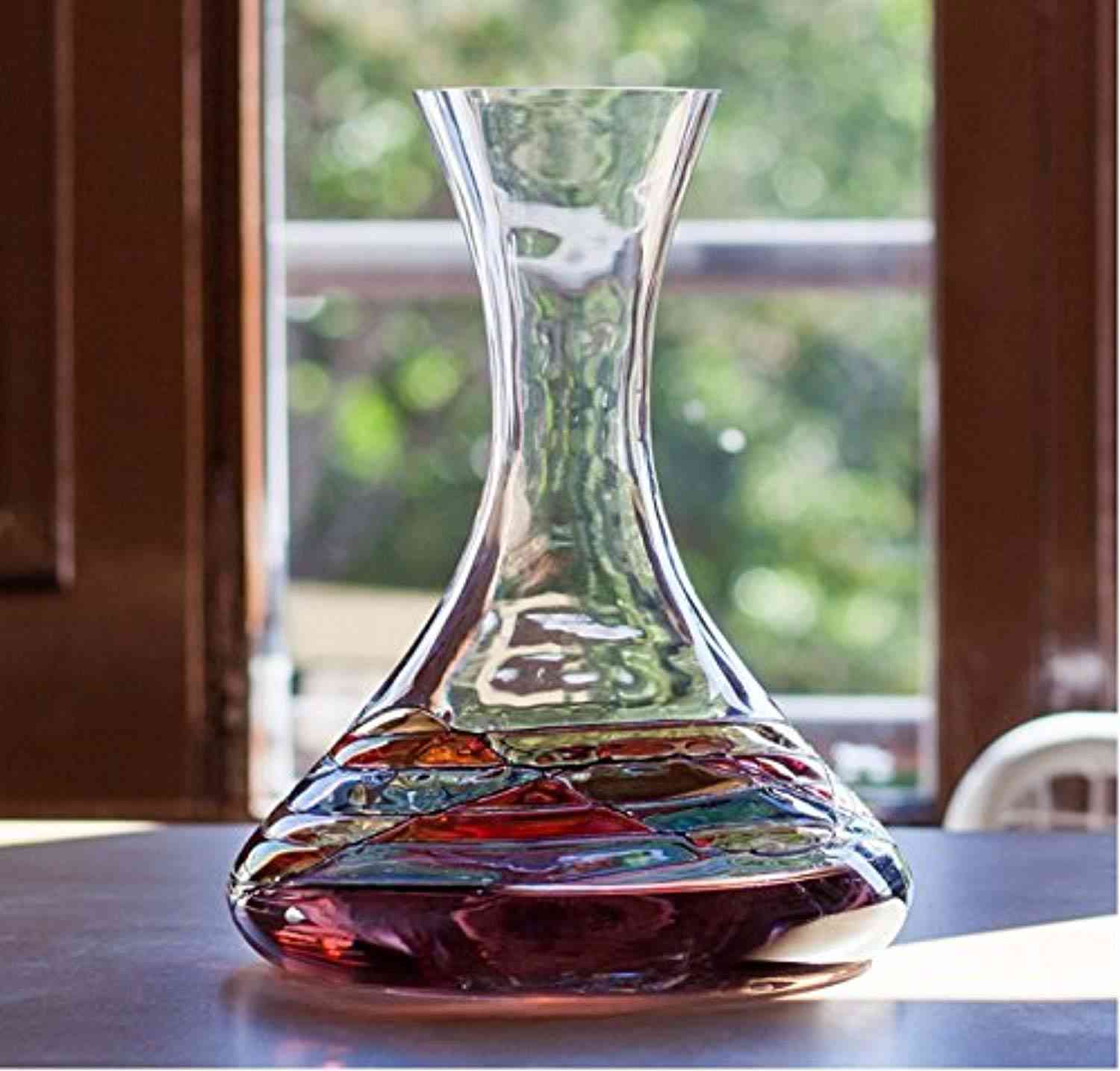 Magnificent Wine Decanter - Red Line Colorful Hand Painted