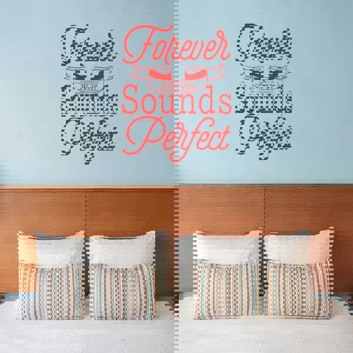 Forever with You Sounds Perfect Wall Decal Love Quotes Decor