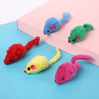 5Pcs Plush Catmint Simulation Mouse Interactive Cat Toy with Catnip for Kittens