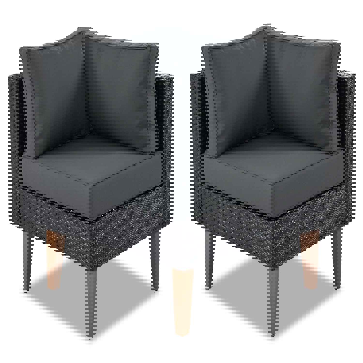 SEGMART 4-Piece Outdoor Patio Furniture Set with Colorful Pillows & Table