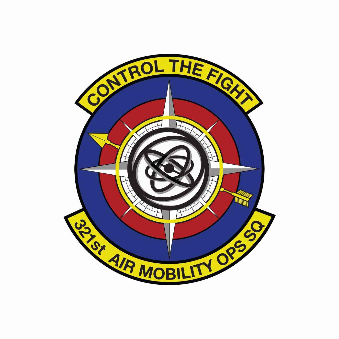 321st Air Mobility Operations Squadron - Vinyl Decal Patch - Multiple Sizes Available