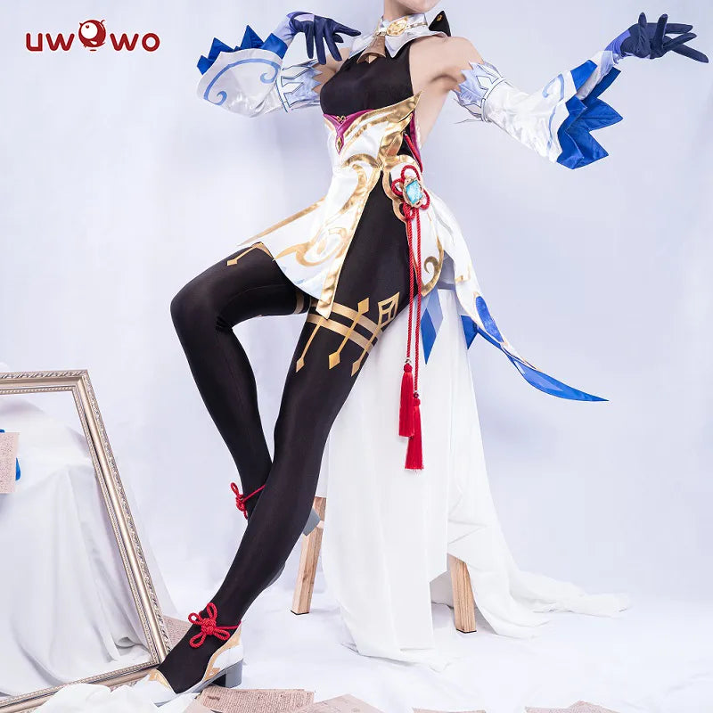 UWOWO Ganyu Cosplay Costume Full Set - Genshin Impact Outfit for Women & Girls