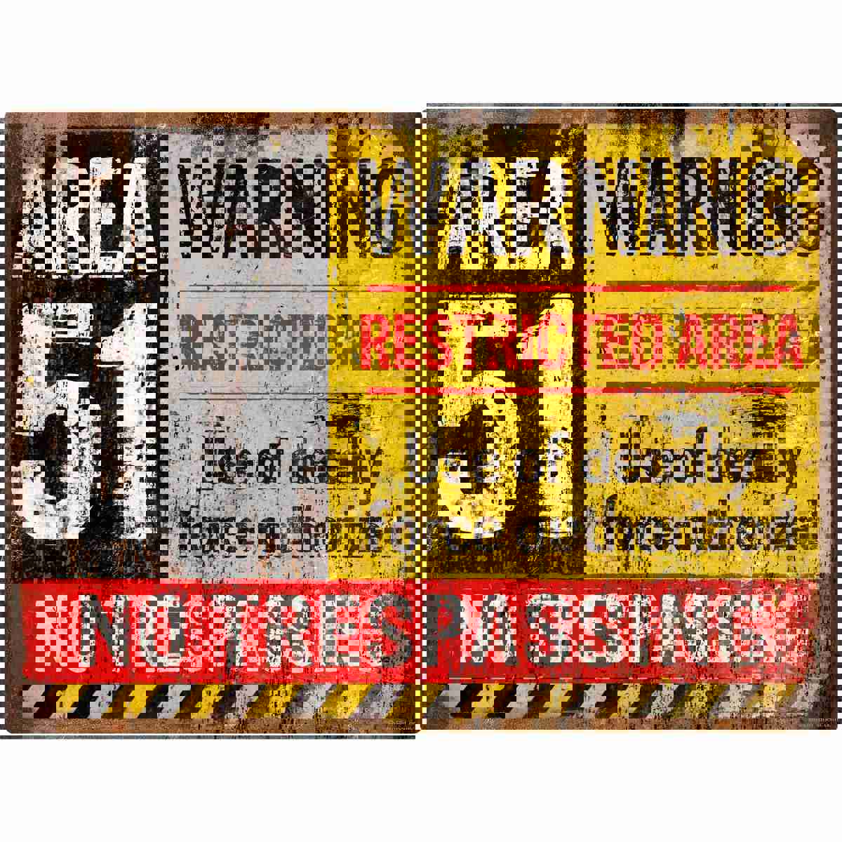 Area 51 No Trespassing Military Wall Decal