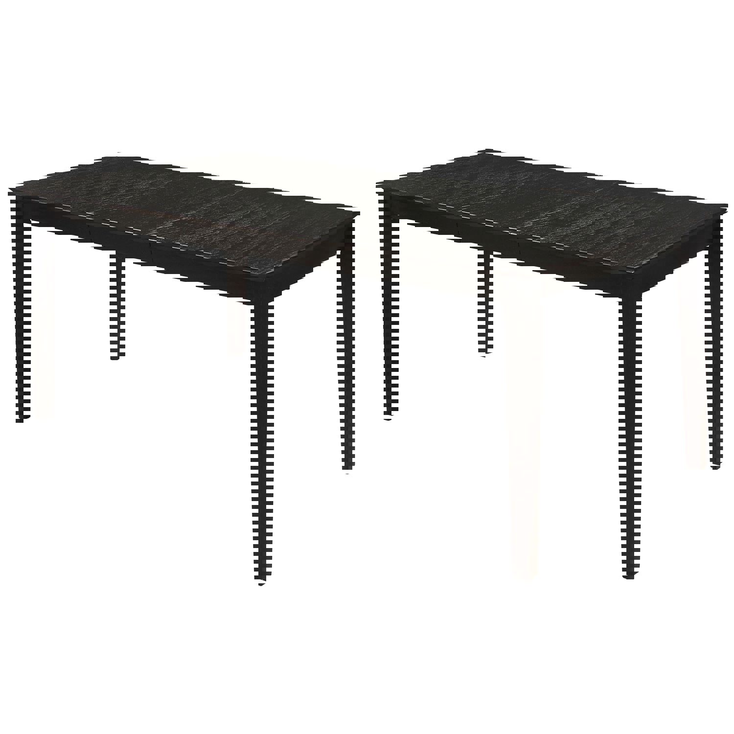 Louise Rectangular Dining Table with Extension Leaf Black