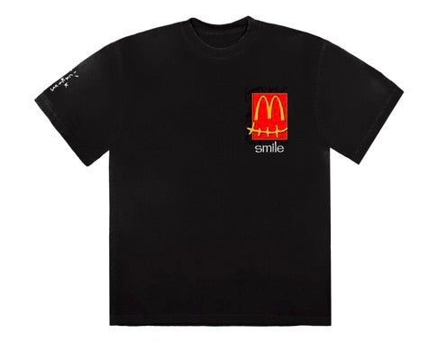 Travis Scott Cactus Jack x McDonalds SMILE T-SHIRT Black