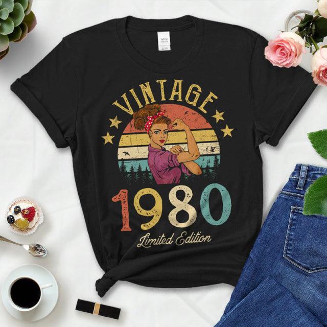 Vintage 1980 Limited Edition Women's T-Shirt - Retro 42nd Birthday Party Gift