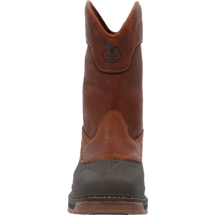 Georgia Mens 11 Carbo-Tec Waterproof Pull-On Work Boots - Brown GB00470