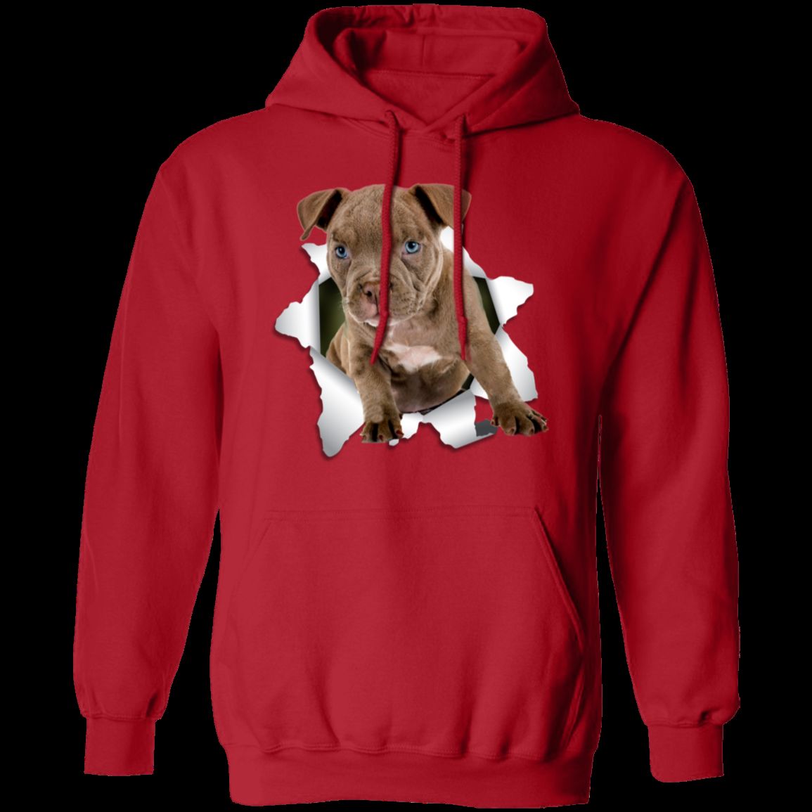 PITBULL 3D LADIES Pullover Hoodie - 8 oz Unisex Hoodie with Digital Print