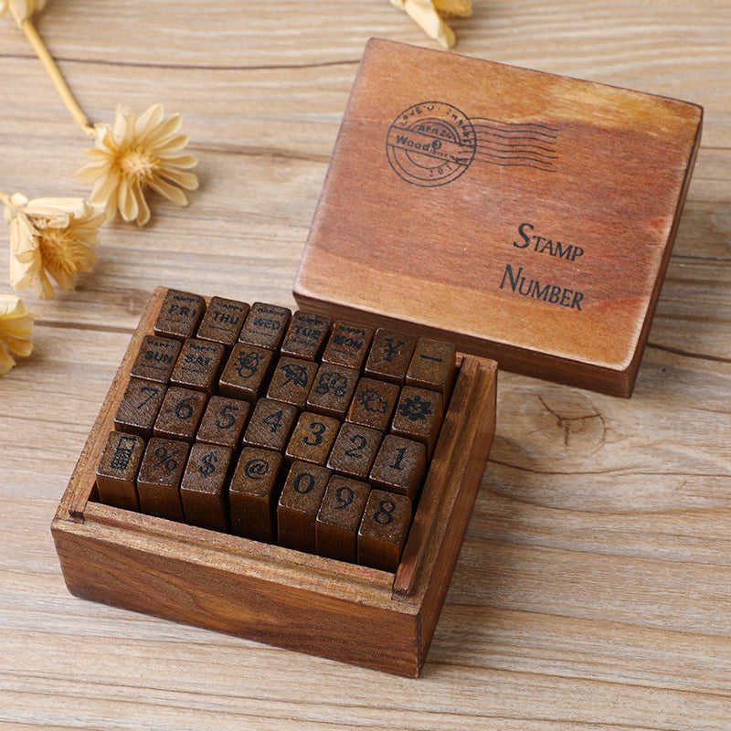 Wood Retro DIY Journal Decoration Stamp